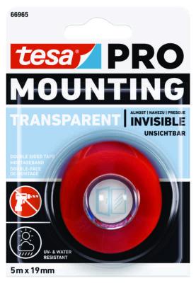 Dobbeltsidig Tape 19mmX5m Tesa 66965 PRO Transparent